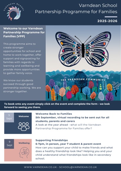 Varndean Partnership Programme for Families 2025 2026