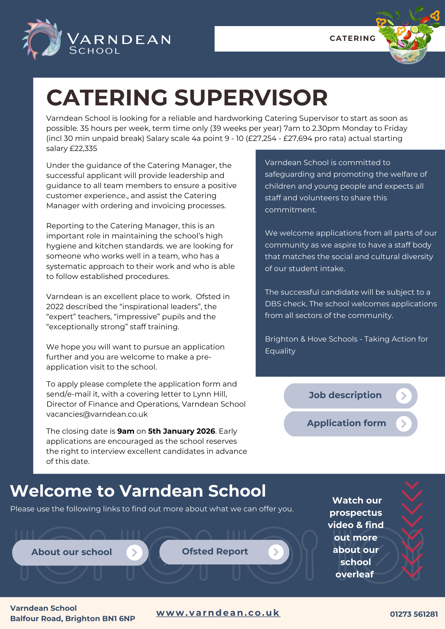 Catering Supervisor 2026