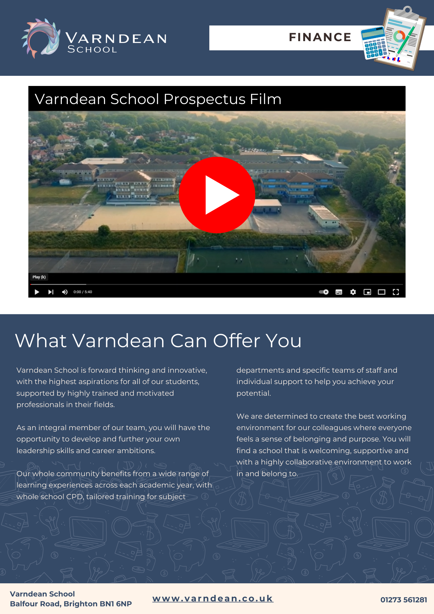 Varndean School   Finance Assistant Advert (1)