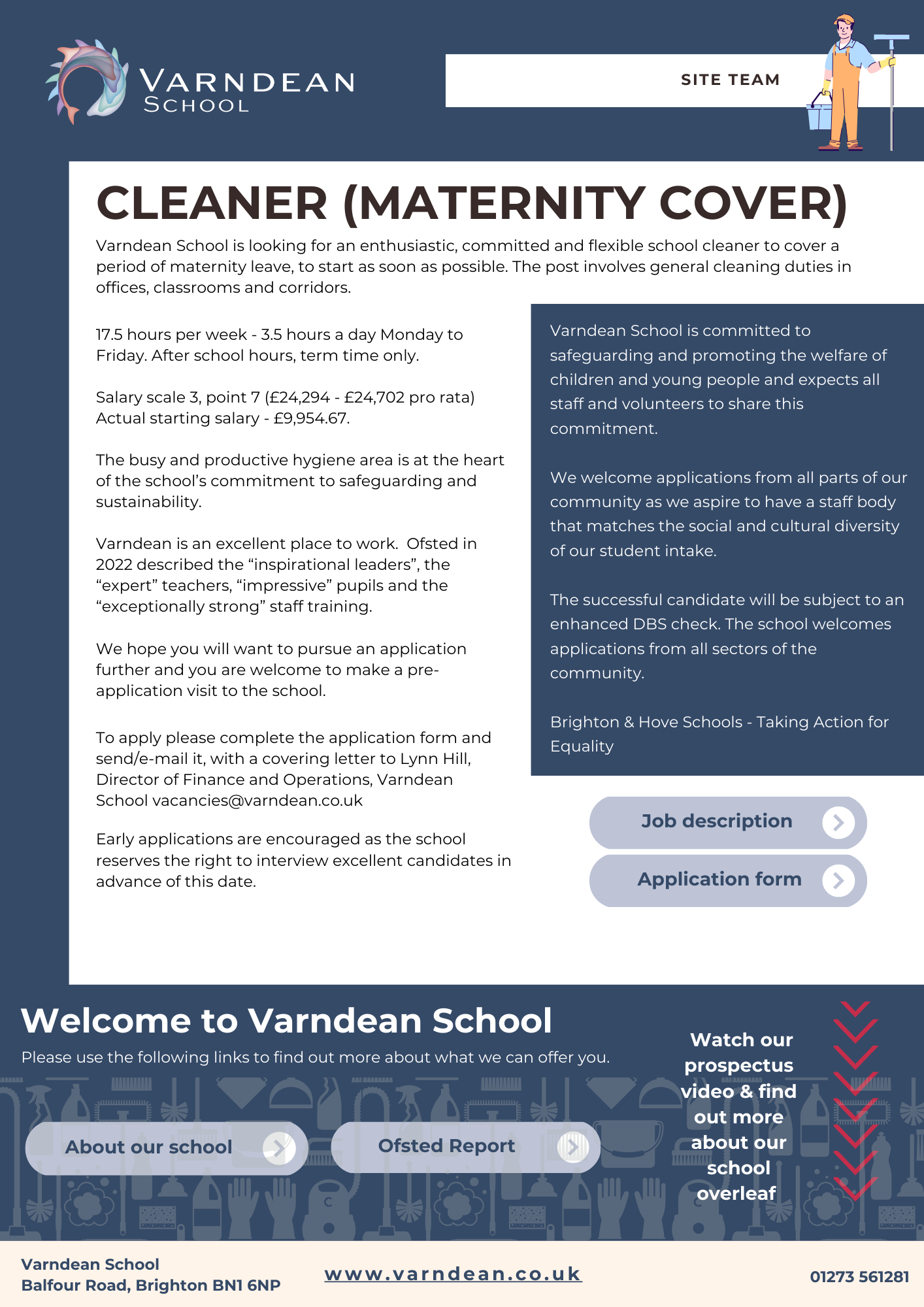 Cleaner (Maternity Cover)